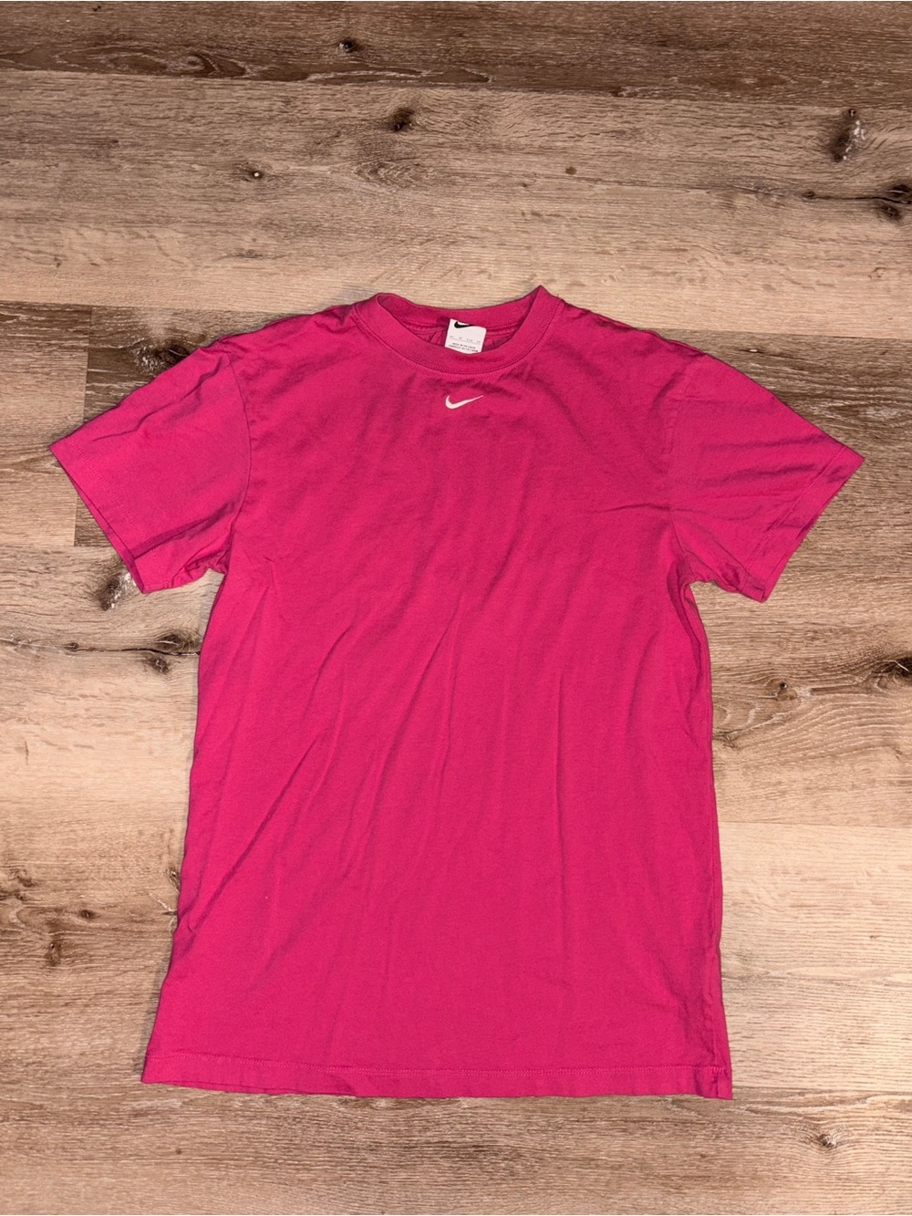 Nike Hot Pink Short Sleeve Dress Logo Tee